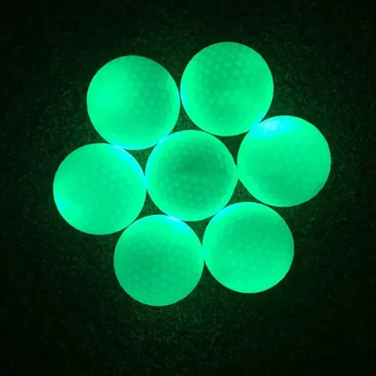 2Pcs Professional Golf Balls Luminous Night Golf Balls Reusable Long-lasting Glow Training Golf Practice Balls Golf Accessories